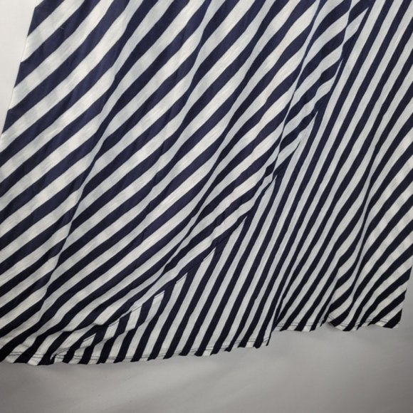 4/$25 Cato Navy Blue Striped Straight Maxi Skirt Size Small - Picture 12 of 16